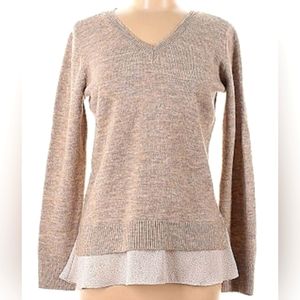 LOFT Ann Taylor Women's Business/Office Pullover Sweater Layered Soft Acryl Med